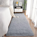 Chicrug Soft Runner Rugs for Bedroom Living Room Plush Fluffy Rug 3x8 Feet, Shag Furry Area Rug Carpet Non Shedding for Nursery Children Kids Girls Room Home Decorative, Grey