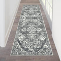HEBE Hallway Runner Rug 2'x6' Washable Vintage Distressed Area Rugs Non Slip Laundry Rug Runner Boho Floor Carpet Runners for Hallways Entryway Laundry Room Kitchen Bathroom