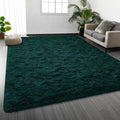 Deerhoo Large Shag Area Rugs 6 x 9, Plush Fuzzy Rugs for Living Room, Ultra Soft Fluffy Furry Rug for Bedroom, Indoor Carpet Nursery Rugs for Kids Room Home Decor, Dark Green