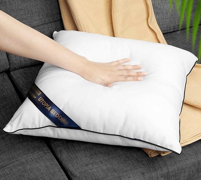 Utopia Bedding Throw Pillow Inserts (Pack of 6, White), 18 x 18 Inches Decorative Indoor Pillows for Sofa, Bed, Couch, Cushion Sham Stuffer