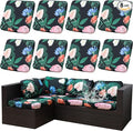Outdoor Cushion Covers Set,8PCS Patio Furniture Couch Seat Slipcovers, Replacement for Sofa Sectional Chair(Cover，Only)