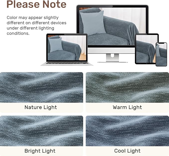 Sectional Couch Covers, 2 Pieces Washable L Shaped Couch Covers Sofa Blanket for Dogs Pet Friendly Sectional Sofa Slipcovers Furniture Covers,71"x 110"+ 71"x 118",(X-Large,Dusty Blue)