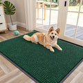 OLANLY Front Door Mat Indoor Outdoor Entrance, Waterproof Heavy Duty Doormat, Fade Resistant, Low Profile, Easy Clean Patio Porch Welcome Floor Mats for Entry, 47x34, Green