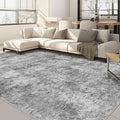 Nakagishi 10x14 Area Rugs Living Room: Washable Abstract Large Neutral Soft Rug Stain Resistant Modern Indoor Floor Non-Slip Carpet for Bedroom Nursery Kids Playroom Office Dining Room Dorm- Grey