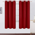 LEMOMO Red Thermal Blackout Curtains/42 x 72 Inch/Set of 2 Panels Room Darkening Curtains for Bedroom
