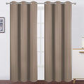 LEMOMO Cappuccino Thermal Blackout Curtains/42 x 84 Inch/Set of 2 Panels Room Darkening Curtains for Bedroom