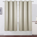 LEMOMO Light Beige Thermal Blackout Curtains/42 x 72 Inch/Set of 2 Panels Room Darkening Curtains for Bedroom
