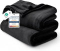 Bedsure GentleSoft Fleece Throw XL Blanket Black - 300GSM Soft Lightweight Plush Cozy Blankets for Bed, Sofa, Couch, Travel, Camping, 50x70 inches