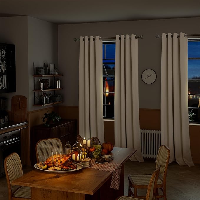 BGment Room Darkening Curtains 84 Inches Long - Grommet Thermal Insulated Drapes Window Treatment Curtains for Bedroom, 2 Panels, 52 x 84 Inch, Beige