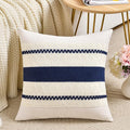 Fancy Homi Set of 1 Navy Blue Euro Decorative Throw Pillow Covers 26x26 Inch for Couch Bed Sofa Living Room, Aesthetic Modern Organic Farmhouse Home Decor, Soft Cotton Woven Textured Cushion Case
