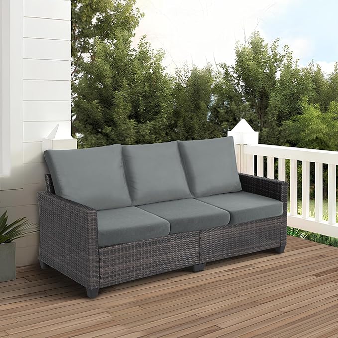 Water Repellent Sofa Seat Cushion Covers High Stretch Furniture Protector (Sofa Cushion, Dove Grey)