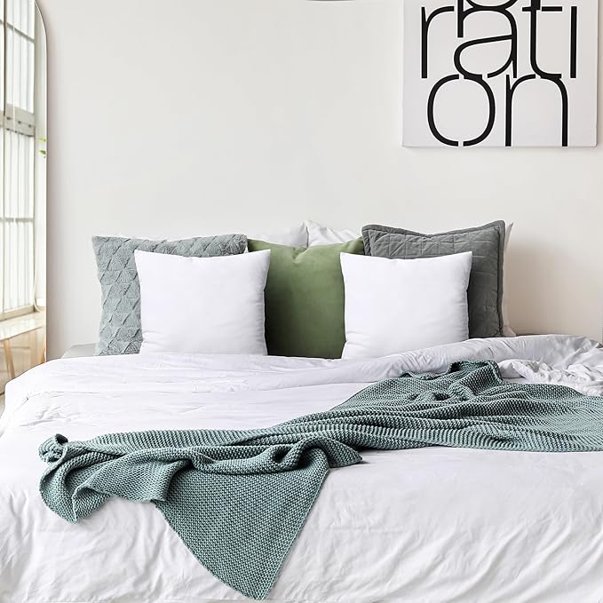 Utopia Bedding 12x12 Pillow Inserts, Set of 2, White – Indoor Decorative Throw Pillows for Bed, Sofa & Couch – Soft, Supportive & Fluffy Cushion Inserts