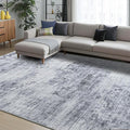 Toneed Abstract Area Rug Modern Washable Rug Soft Non Slip Rug Low Pile for Bedroom Living Room Dining Room Grey 3x5 Feet