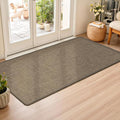 LEKEEPGO Ultra Thin Indoor Door Mat 24"x47", Low-Profile Door Mat Indoor Entrance, Non Slip Rubber Backing Inside Doormat Washable Welcome Front Entryway Dirt Trapper Entry Mat, Brown