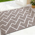 OLANLY Front Door Mat, Non-Slip Rubber Backing, Dirt Resistant and Absorbent, Washable, Easy to Clean Low-Profile Indoor Doormat for Back Door, Entryway, Inside Entrance, 36x24, Khaki