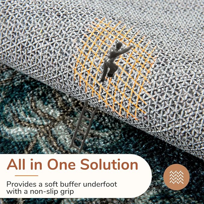 OPPODREAM Animal Soft Area Rugs 5x7, Washable Green Rug with Non Slip Backing, 5 x 7 Faux Cashmere Low-Pile 5x7 Carpet