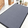 OLANLY Front Door Mat Indoor Outdoor Entrance, Waterproof Heavy Duty Doormat, Fade Resistant, Low Profile, Easy Clean Patio Porch Welcome Floor Mats for Entry, 47x32, Ash Grey