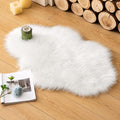 MIULEE Fluffy Rug Soft Shaggy Faux Fur Area Rug Luxury Plush Cloud Shape Carpet for Christmas Decor Bedroom Living Room Sofa Chair 2 x 3 Feet, White