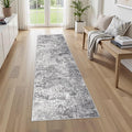 UERMEI 2X8 Washable Runner Rug for Hallway: Soft Neutral Modern Abstract Area Rug - Non-Slip Low Pile Long Throw Indoor Carpet for Kitchen Entryway Kitchen Bedroom Laundry - Grey