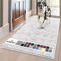 Muddy Mat® | Super Absorbent Door Mat Indoor, Microfiber Quick Dry Chenille Entryway Rug, Non-Slip Front Door Mat, Indoor Mats for Entryway, Machine Washable Pet Rug, White 24" x 72"