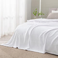 BEDELITE Fleece Blanket King Size Blankets for Bed, Luxury Plush Cozy Fuzzy Blanket 108x90 inches, Super Soft Warm Lightweight Throw Blanket All Seasons Suitable, White