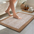 Bathroom Rugs 30x20 Non Slip Washable, Coffee Bath Mat for Bathroom Floor Tub, Soft Absorbent Quick Dry Mats for Shower, Bathtub,Home Decor