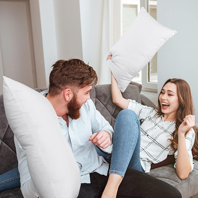 Utopia Bedding 20x26 Pillow Inserts, Set of 2, White – Indoor Decorative Throw Pillows for Bed, Sofa & Couch – Soft, Supportive & Fluffy Cushion Inserts