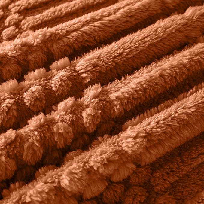 50x70 Inch Rust Throw Blanket - Soft & Fluffy Fleece, Cute & Aesthetic, Perfect for Sofa, Couch, Chair, Bed, Living Room & Bedroom, All-Season Use, Plush & Cozy Decorative Blanket