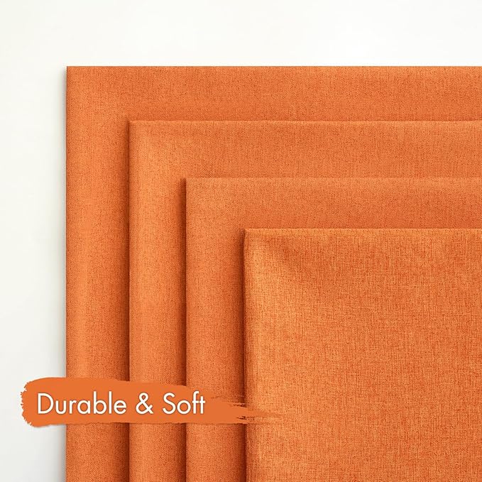 MIULEE Pack of 4 Decorative Bright Orange Throw Pillow Covers Linen Waterproof Pillow Covers Outdoor Farmhouse Cushion Cases for Halloween Patio Garden Tent Balcony Couch Sofa 16x16 inch