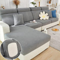 Sofa Covers Couch Covers for Sofa Pet Friendly Couch Cushion Covers Universal Sofa Covers Washable Stretch Slipcovers for Sectional Sofa (Texture Gray, 2 Seats + Chaise Cover)