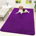 OLANLY Dog Door Mat for Muddy Paws 59x35, Absorbs Moisture and Dirt, Absorbent Non-Slip Washable Doormat, Quick Dry Chenille Mud Mat for Dogs, Entry Indoor Entryway Carpet for Inside Floor, Purple