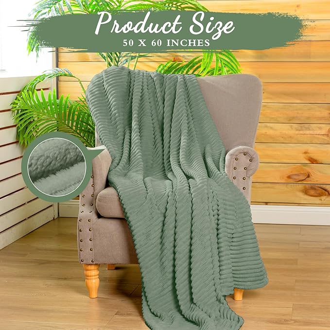 Buryeah 12 Pcs Flannel Throw Blanket Bulk 50 x 60 in Sleepover Blanket Outdoor Wedding Throw Lightweight, Oeko-tex Standard 100 Certified for Sofa Homeless Gifts (Olive Green)