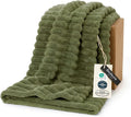 Bedsure GentleSoft Christmas Throw Blanket for Couch - Cozy Soft Blankets for Women, Cute Small Fleece Christmas Throws Gifts for Teens Girls Room Home Decor, Moss, 50x60 Inches