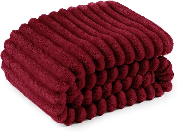 Bedsure GentleSoft Red Twin Blanket for Bed - Cozy Soft Blankets for Women, Cute Large Throws for Girls, 66x90 Inches