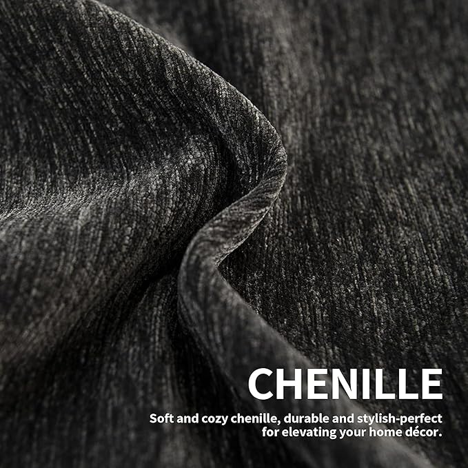 Couch Cover for Dogs, Boho Sofa Covers for 2 Cushion Couch, Chenille Sofa Slipcover for Pets Washable, L-Shape Sectional Couch Cover Soft Throw Blankets with Tassels(71x102,Charcoal Grey)