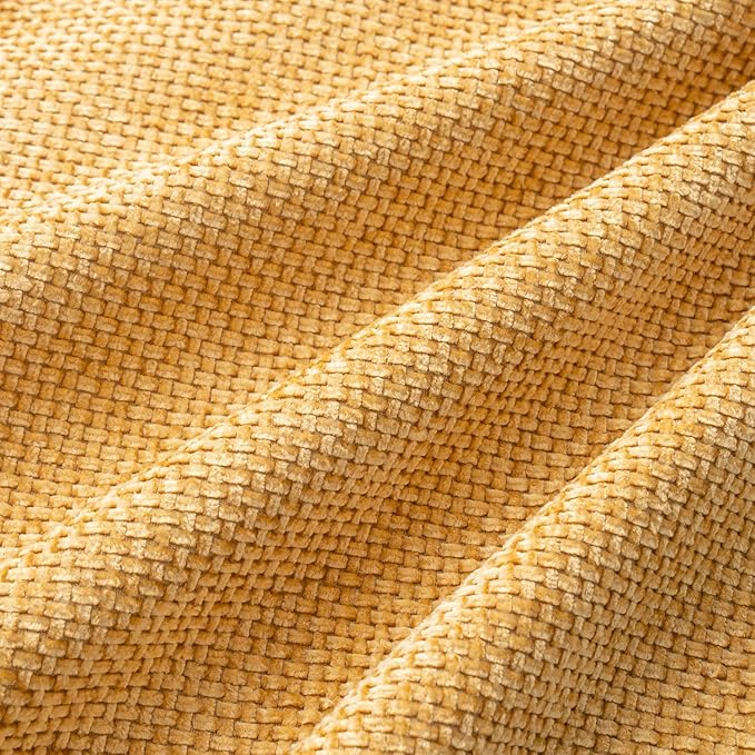 MIULEE Pack of 4 Couch Throw Pillow Covers 18x18 Inch Gold Soft Decorative Chenille Pillow Covers Farmhouse Accent Cushion Covers for Boho Spring Home Decor Sofa Bedroom Living Room