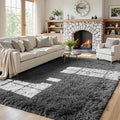 5x8 Area Rugs for Living Room: Soft Fluffy Shag Grey Rugs for Bedroom, Non Slip Large Fuzzy Plush Rug Indoor Floor Carpet for Nursery Kids Boys Girls Room, Dorms, Playroom, Modern Home Decor