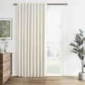 Guken Cream 100% Blackout Linen Curtains 60 Inch Wide by 84 Inch for Living Room Bedroom Back Tab/Rod Pocket Thermal Insulated Black Out 1 Drapes Room Darkening Window Curtains,1 Panel