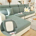 Couch Cushion Covers for Sofa Couch Covers Wear-Resistant Universal Sofa Cover Washable Stretch for Sectional Slipcovers (Texture-Green,Chaise Cover)