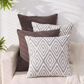 HPUK Decorative Throw Pillow Covers Set of 4 Couch Pillows Accent Cushion Cover for Couch Sofa Living Room, 20"x20" inches, Natural