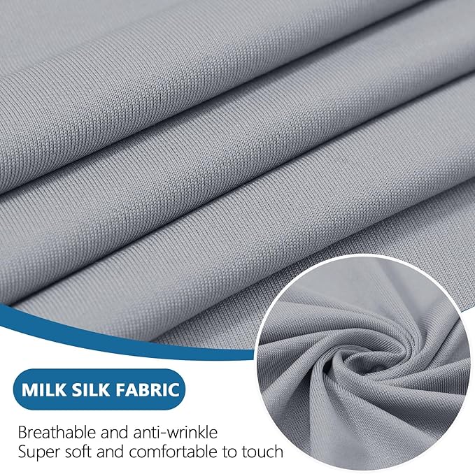 hyha Milk Silk Couch Cushion Covers, Soft Magic Sofa Covers Washable for 3 Cushion Couch, Stretch Sectional Outdoor Cushion Covers for Patio Furniture with Elastic Bottom(Large, Grey)