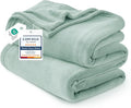 Bedsure GentleSoft Fleece Bed Blankets Full Size Sage Green - Soft Lightweight Plush Fuzzy Cozy Luxury Blanket Microfiber, 84x90 inches