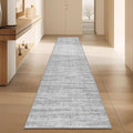 2x10 Runner Rug Non-Slip，Modern Abstract 10ft Washable Runner Rugs for Hallways, Ultra-Thin Long Kitchen Rug Runners,Stain Resistant Floor Carpet for Bedroom,Laundry Room,Entryway（Grey,2'x10'）