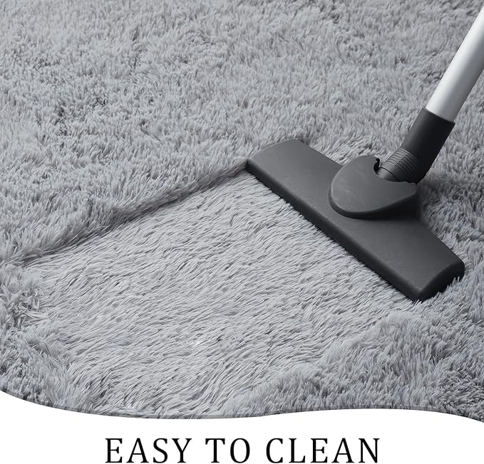 Chicrug Soft Runner Rugs for Bedroom Living Room Plush Fluffy Rug 3x10 Feet, Shag Furry Area Rug Carpet Non Shedding for Nursery Children Kids Girls Room Home Decorative, Grey