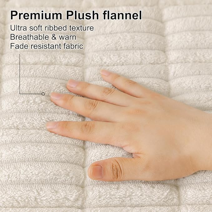 Smiry Couch Cover for Dogs Washable, Non Slip Fuzzy Pet Couch Covers for 3 Cushion Sofa Pet Friendly, Thick Soft Sofa Slipcovers Cushion Protector (White, 27.6" x 47")