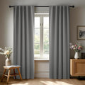 Deconovo Blackout Curtains, Thermal Insulated, W42 x L95 2 Panels, Back Tab, Machine Washable, Room-Darkening Drapes for Bedroom/Living Room Light Grey