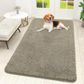 OLANLY Dog Door Mat for Muddy Paws 59x32, Absorbs Moisture and Dirt, Absorbent Non-Slip Washable Doormat, Quick Dry Chenille Mud Mat, Entry Indoor Entryway Carpet for Inside Floor, Warm Taupe