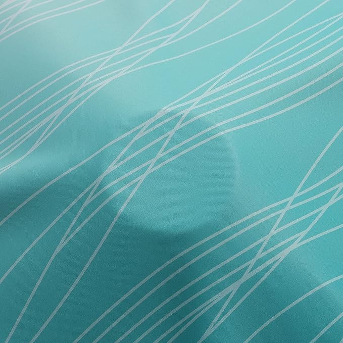 Estelar Textiler Teal and Grayish White Blackout Curtains 108 Inches Long, Thermal Insulated Drapes for Bedroom, Full Light Blocking Energy Saving Long Curtains for Living Room, 52Wx108L, 2 Panels