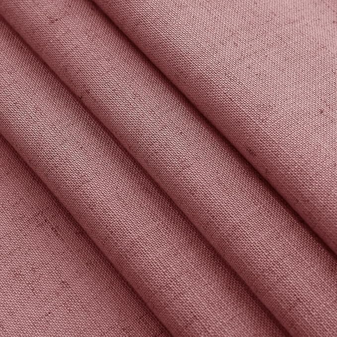 Canyon Rose Linen Curtains for Living Room 105 Inches Long Light Filtering Semi Sheer Curtain Back Tab Modern Farmhouse Decor Elegant Luxury Boho Girl Drapes for Bedroom Dinner Room 52x105, 2 Panels