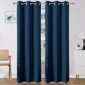Joydeco Blackout Curtains 108 Inches Long 2 Panels Set, Thermal Insulated Long Curtains& Drapes 2 Burg, Room Darkening Drapes for Bedroom Living Room Window (Navy Blue, W37 x L108 Inch)